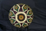 Colorful Highly Collectible & Unique (DARIEN RAINFOREST ART, PANAMA) MUSEUM QUALITY with INTRICATE MINUTE WEAVE  American Wounaan Indian Hösig Di Minute Diamond Motif Art Basket 300A43 designer collector decor