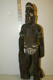 Old Asmat Warrior Hand Carving Statue Ironwood Primitive Sculpture PNG Art 100A2