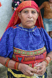 Kuna Indian Folk Art Textile Blouse Mola from San Blas Islands, Panama. Hand stitched Applique Art: Squirrel Motif (1B)