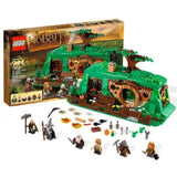 NOW RARE RETIRED 2012 LEGO 79003 WITH BOX & BOOKS: The Hobbit, Bilbo Baggins An Unexpected Gathering with 652 PIECES, HOUSE, TREE, MANY ACCESSORIES, 6 Minifigures, Gandalf, Bilbo (Shire Outfit) & 4 dwarves: Balin, Dwalin, Bombur & Bofur. AGE 9-14