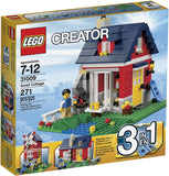 NOW RARE RETIRED LEGO CREATOR 31009, Multicolor Vacation Cottage, Skater House, Windmill Building Kit, Minifigure , Skateboard, Pond (271 Pieces) 3 Instruction Booklets & Box. Year 2013