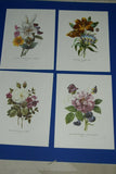 4 VARIED REDOUTE BOUQUET PLATES COLLECTIBLE COLORFUL FLOWERS WALL ART HOME DECOR 2, 3, 4, & 5