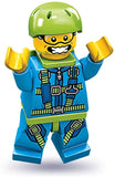 BRAND NEW, NOW RARE RETIRED LEGO MINIFIGURE COLLECTIBLE: SKYDIVER WITH PARACHUTE BAG & HELMET (HARD HAT) & BLACK BASE (Serie 10) MPN 71001, YEAR 2013. 6 PIECES