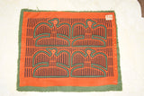 1980's Kuna Indian Folk Art Mola Blouse Panel from San Blas Islands, Panama. Hand stitched Reverse Applique:  Traditional Panama Eagle 16.5" x 13" (27A)