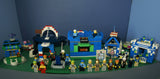 CUSTOM LEGO SET WITH OVER 12 BUILDS: 1488 PCS, 25 NOW RARE RETIRED MINIFIGURES. ENTRANCE ARCH, AMUSEMENT PARK, RIDES & GAMES, POLICE QUARTERS, PUBLIC RESTROOMS, FOUNTAIN, MANY ACCESSORIES. kit 23