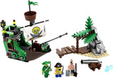 NOW RARE RETIRED LEGO (241 PIECES),THE FLYING DUTCHMAN 3817: 3 MINIFIGURES, SPONGEBOB, PIRATE PATRICK, FLYING DUTCHMAN, PIRATE SHIP, CANNON, SMALL ISLAND & MANY ACCESSORIES 13.94” x 2.32” x 7.52” BOX & INSTRUCTION BOOKLET INCLUDED. YEAR 2012