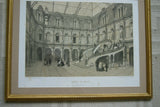 Felix Benoist: PARIS IN ITS SPLENDOR 1861 ORIGINAL ARCHITECTURE ANTIQUE FOLIO CHROMOLITHOGRAPH 19TH CENTURY Hotel de Ville de Paris MATTED & FRAMED WALL DECOR