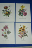 4 VARIED REDOUTE BOUQUET PLATES COLLECTIBLE COLORFUL FLOWERS WALL ART HOME DECOR 7, 10, 18, & 20