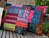 HAND MADE UNIQUE LARGE COTTON ONE OF A KIND MULTICOLOR BOHEMIAN CRAZY QUILT, BATIK PATCHWORK FROM JAVA, INDONESIA 94” x 92” DECORATOR DESIGNER COLLECTOR BEDSPREAD COMFORTER THROW SOFA COVER WALL DÉCOR BEACH BLANKET TABLECLOTH BEAUTIFUL MOTIFS no5