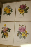 4 VARIED REDOUTE BOUQUET PLATES COLLECTIBLE COLORFUL FLOWERS WALL ART HOME DECOR 70, 72, 73, & 75