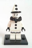 BRAND NEW, NOW RARE, RETIRED LEGO MINIFIGURE COLLECTIBLE MPN 71001: SAD CLOWN WITH HAT, NECK RUFFLE, AND BLACK BASE(Serie 10)  YEAR 2013, 6 PIECES