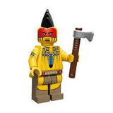 BRAND NEW, RARE RETIRED COLLECTOR LEGO MINIFIGURE 71001: TOMAHAWK WARRIOR COMPLETE WITH AXE, BLACK BASE (Series 10)  YEAR 2013. 6 PCS