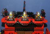 LEGO 10”X10”X9” RED FORT CASTLE INVASION, DETAILED CUSTOM KIT WITH BRIDGE, GARDENS & MOAT & 23 VERY RARE RETIRED MINIFIGURES FROM CASTLE KINGDOMS, DRAGON KNIGHTS, DARK FOREST, BLACK FALCONS ETC… (1013 PCS) KIT 25