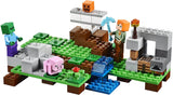 NOW RARE RETIRED LEGO MINECRAFT: The Iron Golem WITH 3 MINIFIGURES GOLEM, ALEX & ZOMBIE, BABY PIG,  TOOLS, ACCESSORIES, 21123, Age 6-12 (208 PIECES) YEAR 2016 COMPLETE, BOX & BOOKLETS INCLUDED.