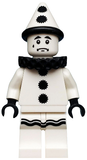 BRAND NEW, NOW RARE, RETIRED LEGO MINIFIGURE COLLECTIBLE MPN 71001: SAD CLOWN WITH HAT, NECK RUFFLE, AND BLACK BASE(Serie 10)  YEAR 2013, 6 PIECES