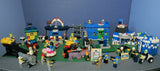 CUSTOM LEGO SET WITH OVER 12 BUILDS: 1488 PCS, 25 NOW RARE RETIRED MINIFIGURES. ENTRANCE ARCH, AMUSEMENT PARK, RIDES & GAMES, POLICE QUARTERS, PUBLIC RESTROOMS, FOUNTAIN, MANY ACCESSORIES. kit 23