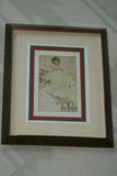 RARE VINTAGE ORIGINAL LITHOGRAPH, ILLUSTRATION CREATED BY JESSIE WILLCOX SMITH IN 1905, 115+ YEARS OLD 1905 edition of Robert Louis Stevenson’s classic poetry volume “A Child’s Garden Of Verses" PROFESSIONALLY FRAMED IN HAND PAINTED FRAME WITH 4 MATS