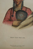 1855 Original Hand colored lithograph of RANT-CHE-WAI-ME, from the octavo edition of McKenney & Hall’s History of the Indian Tribes of North America  (RANTCHEWAIME)