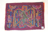 Kuna Indian Folk Art Blouse Mola Panel from San Blas Islands, Panama. Hand stitched Textile Applique: Angel, Peace Doves & Flowers 16.5" x 12" (9B)