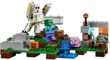 NOW RARE RETIRED LEGO MINECRAFT: The Iron Golem WITH 3 MINIFIGURES GOLEM, ALEX & ZOMBIE, BABY PIG,  TOOLS, ACCESSORIES, 21123, Age 6-12 (208 PIECES) YEAR 2016 COMPLETE, BOX & BOOKLETS INCLUDED.