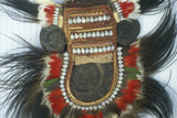 Rare Body Art : Dani “Big Man” Pectoral Trophy, Bride Price, Currency, Feud Payment, Highly Collectible: Ammonite, Boar Tusks, Cassowary, Seed beads, Bark Twine etc… Custom framed, 28” x 24 ½”, Collected in the late 1900’s. Museum Quality, New Guinea.