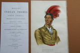 1848 Original Hand colored lithograph of Ahyouwaighs, chief of the six nations, Plate 87, from the octavo edition of McKenney & Hall’s History of the Indian Tribes of North America