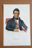 1865 Original Hand colored lithograph of JOHN ROSS, A CHEROKEE CHIEF, from the Royal octavo edition of McKenney & Hall’s History of the Indian Tribes of North America