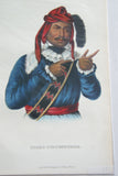 1848 Original Hand colored lithograph of ITCHO-TUSTENNUGGEE (ITCHOTUSTENNUGGEE), from the first octavo edition of McKenney & Hall’s History of the Indian Tribes of North America