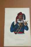 1855 Original Hand colored lithograph of  ITCHO-TUSTENNUGGEE (ITCHOTUSTENNUGGEE)  from the octavo edition of McKenney & Hall’s History of the Indian Tribes of North America