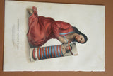 1855 Original Hand colored lithograph of CHIPPEWAY SQUAW & CHILD, from the octavo edition of McKenney & Hall’s History of the Indian Tribes of North America