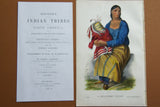 1848 Original Hand colored lithograph of A CHIPPEWAY WIDOW, plate 64, from the octavo edition of McKenney & Hall’s History of the Indian Tribes of North America
