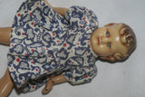 Rare Vintage, Post War England, English doll: 75 years old (1946) 8" high Hand painted face with original clothing superb condition limbs move, she sits & stands