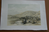 David Robert Authentic First Quarto Edition Duo-Toned Tinted Lithograph Published in 1855 London, Middle East Architecture: Plate 40, Jacob’s Well at Shechem, Samaria