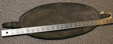 Old Unique Sing-Sing Festival Ceremonial Hand Carved Wood Bowl, Large Platter to serve Betel, Lime, Sago & Grub during Initiations, Rites of passage, Wars victories, Weddings, 28" Long, Ramu River, Papua New Guinea. Item 60A3. Mid to Late 20th C.
