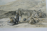 David Robert Authentic First Quarto Edition Duo-Toned Tinted Lithograph Published in 1855 London, Middle East Architecture: Plate 40, Jacob’s Well at Shechem, Samaria