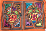 Kuna Indian Folk Art Mola Blouse Panel from San Blas Island, Panama. Museum Quality Hand stitched Reverse Applique: Colorful, Detailed: Stunning Peppers & Leaves. 17.25” X 12.25” (43B)