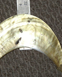 Unique Bride Price Currency, Rare Ceremonial Moka Kina Shell Necklace (Huge Mother of Pearl Crescent) Pectoral with Hand Made Fiber Twine band with Shells, Collected from the Foi Tribe (Papua New Guinea), Late 1900’s, Highly Collectible. KINA2