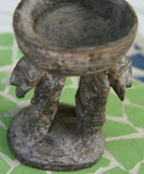 Unique Rare Old Hand Carved Ramu Figural Betel Mortar from Huon Gulf Tribe, Important Tool used during the betel lime habit by elders, Papua New Guinea 170A