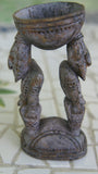 Unique Rare Old Hand Carved Ramu Figural Betel Mortar from Huon Gulf Tribe, Important Tool used during the betel lime (quid) habit by elders, Papua New Guinea 170B