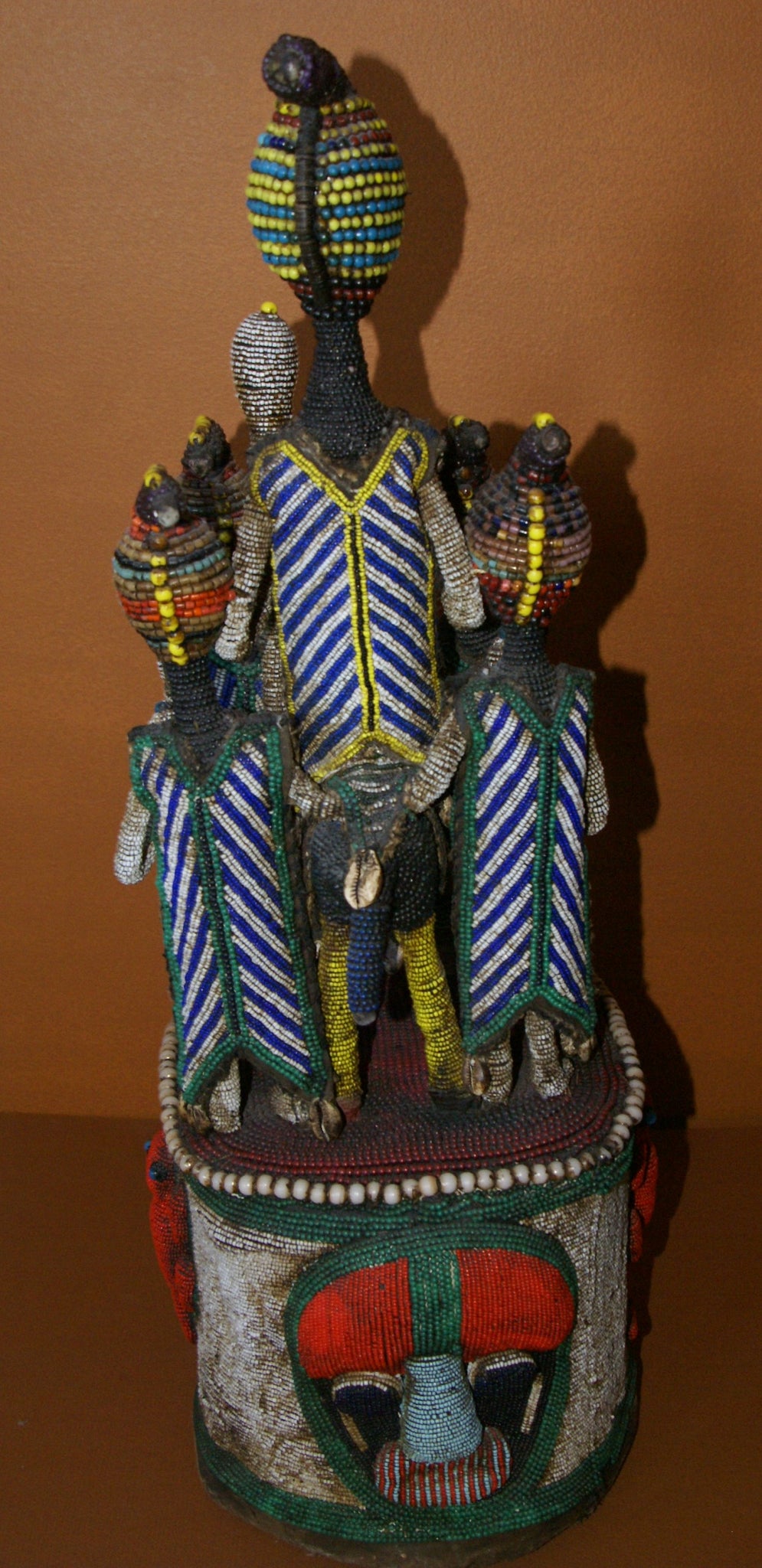 Yoruba Tribe Magnificent Creator Orisha Obatala Beaded Babalawo Crown ~  Nigeria