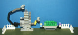 CUSTOM LEGO SET (154 PCS)  ADVENTURERS  ORIENT EXPEDITION YEAR 2003, 6 CUSTOM  BUILDS 4 RARE RETIRED MINIFIGURES:  LORD SAM SINISTER DR. CHARLES LIGHTNING SKELETON GREY GUARD + HELMET BENCH CRANE, 2 WORK TABLES TREASURE CHEST FENCES STOOL ETC.. KIT 71