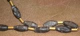 Bride Price Currency, Rare Old Ceremonial Moka Kina Shell Necklace (Huge Mother of Pearl Crescent) with Beaded Chain, Pectoral Collected from the Foi Tribe (New guinea), Mid 1900’s, Highly Collectible. KINA8