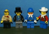 9 NOW RARE WESTERN COWBOYS RETIRED MINIFIGURES FROM KIT 6755 (1996) IN GOOD CONDITION, D0G, 12 CUSTOM BUILDS, PINE TREES, THRONE, ATTACK TRACTOR, PADDLE BOAT, ROBOT, FOOD STAND, BENCH, PULPIT ETC.. TOTAL PIECES: 265 PCS. KIT No 75