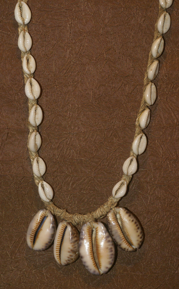 Vintage Collectible Unique  Sing-Sing Nassa, Cowrie Necklace: Shells, Bark Twine, Tribal Body Ornament Also Used as Currency, Trade & as Pectoral Decoration during Initiations, Ceremonies etc, Collected in late 1900’s, Papua New Guinea Highlands.