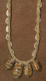 Vintage Collectible Unique  Sing-Sing Nassa, Cowrie Necklace: Shells, Bark Twine, Tribal Body Ornament Also Used as Currency, Trade & as Pectoral Decoration during Initiations, Ceremonies etc, Collected in late 1900’s, Papua New Guinea Highlands.