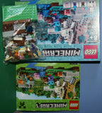 NOW RARE RETIRED LEGO MINECRAFT: The Iron Golem WITH 3 MINIFIGURES GOLEM, ALEX & ZOMBIE, BABY PIG,  TOOLS, ACCESSORIES, 21123, Age 6-12 (208 PIECES) YEAR 2016 COMPLETE, BOX & BOOKLETS INCLUDED.