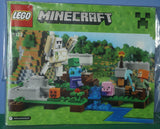 NOW RARE RETIRED LEGO MINECRAFT: The Iron Golem WITH 3 MINIFIGURES GOLEM, ALEX & ZOMBIE, BABY PIG,  TOOLS, ACCESSORIES, 21123, Age 6-12 (208 PIECES) YEAR 2016 COMPLETE, BOX & BOOKLETS INCLUDED.