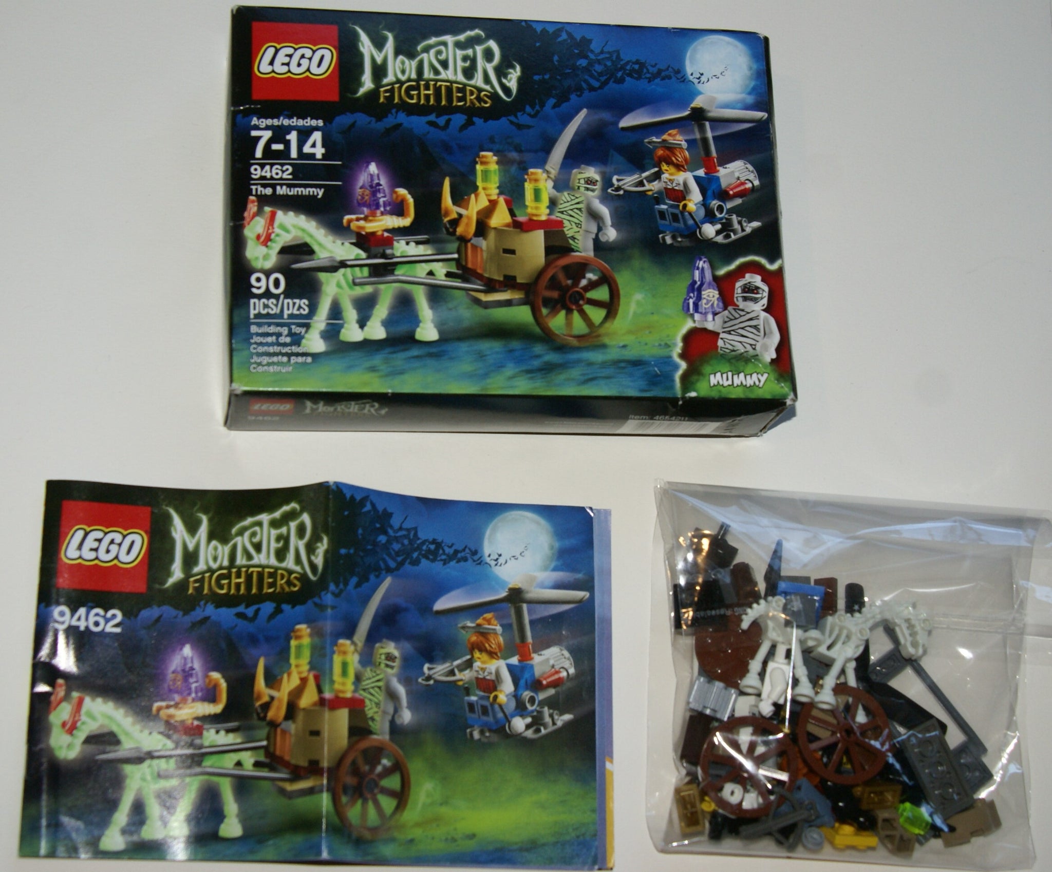 NOW RARE RETIRED LEGO MONSTER FIGHTERS SET The Mummy 9462 WITH 2