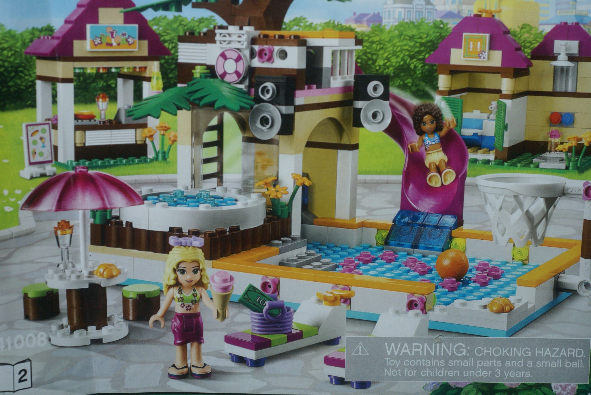 NOW RARE RETIRED LEGO FRIENDS HEARTLAKE CITY POOL JACCUZI (41008