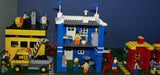 5 BUILDS: 2 STORIES HOME POOL PING PONG PLAYHOUSE APT DONUT SHOP TIRE STORE TOW TRUCK ETC.. HOT DOG STAND BENCHES (1569 PCS) 29 VERY RARE RETIRED MINIFIGURES FROM "LEGO TOWN" &  THE SIMPSONS (1978- 2010) KIT 2